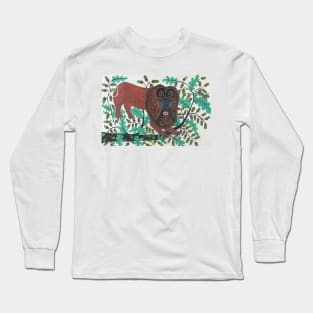 Maria Primachenko - lion has broken an oak 1963 Long Sleeve T-Shirt